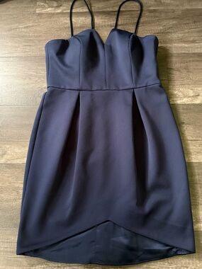 Ever New Navy Blue Mini Dress with Spaghetti Straps